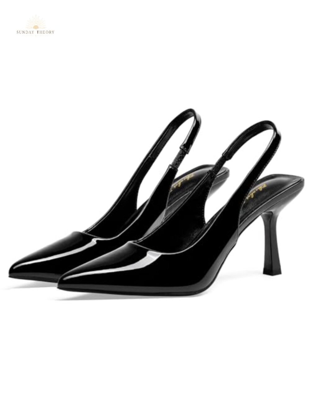 Slingback Stiletto Pumps Pointed Toe Slip On Mid High Heels Office Party